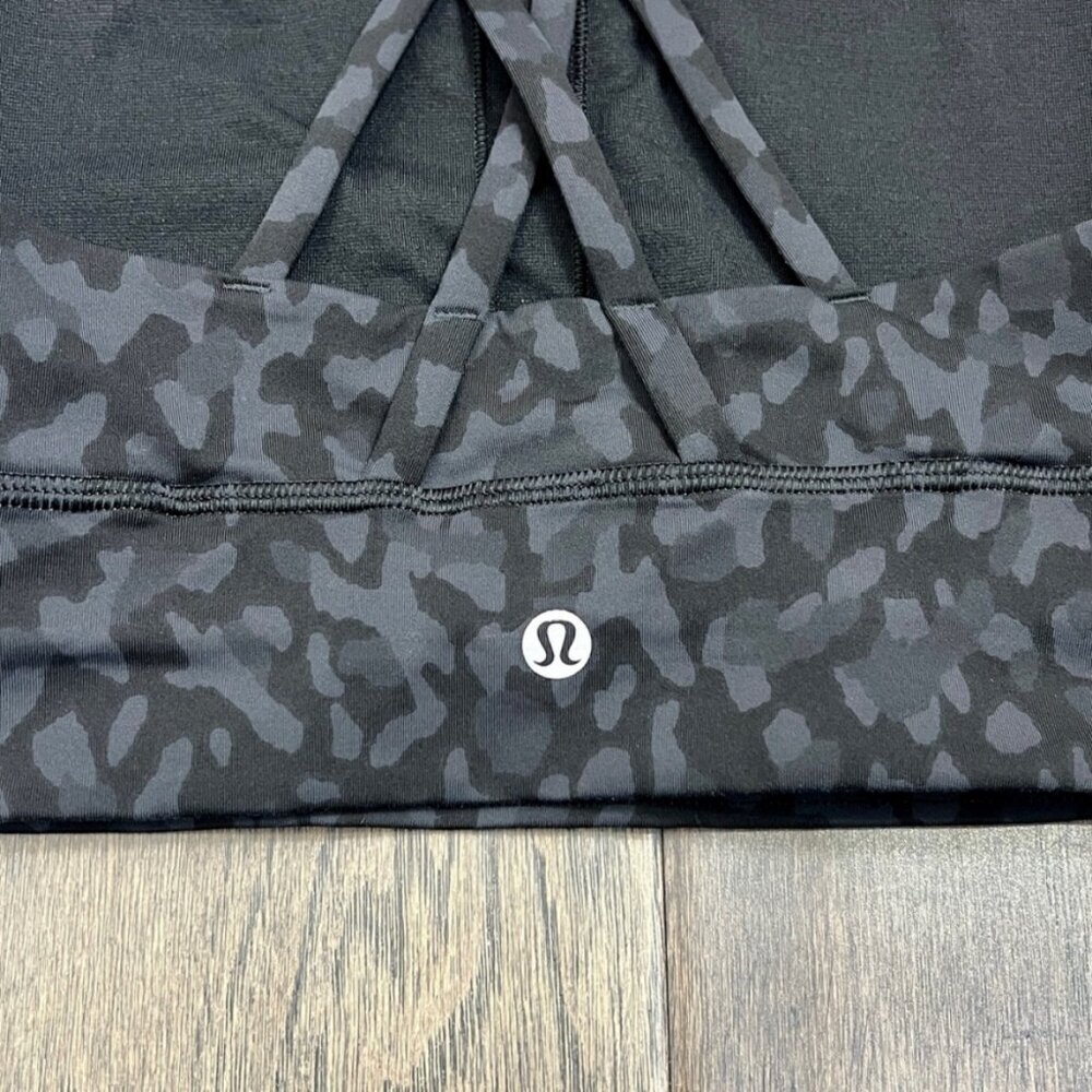 Lululemon Energy Bra *Long Line Formation Camo Deep Coal Multi - Picture 3 of 5
